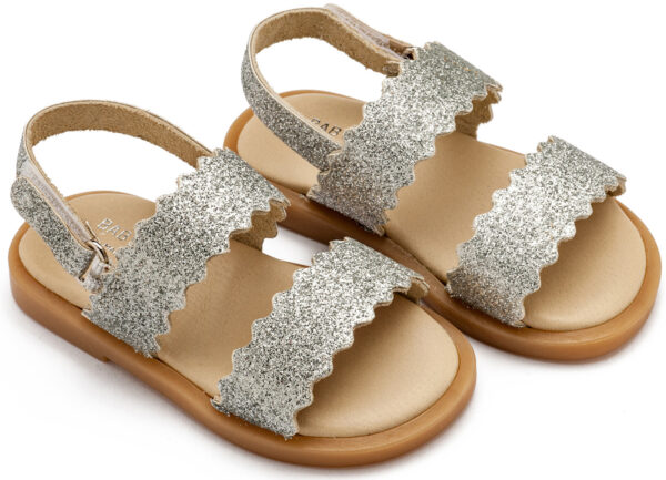 BABYWALKER Δερμάτινο Σανδάλι Silver GR0108