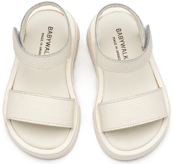 BABYWALKER Δερμάτινο Πέδιλο Λευκό GR0113 - Image 2