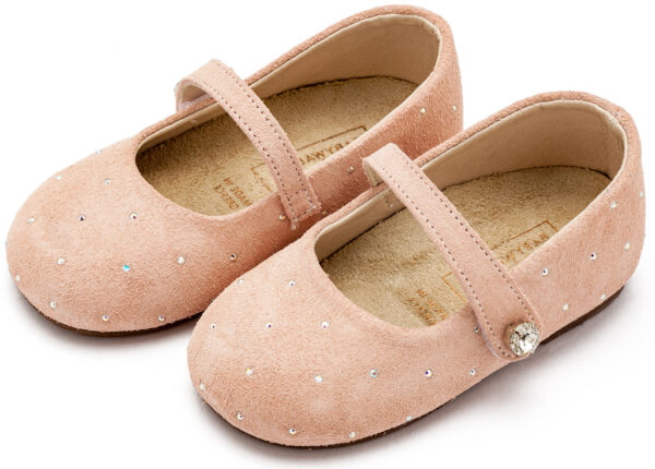 BABYWALKER Γοβάκι Suede με Στρας Νούντ LU6009 - Image 3