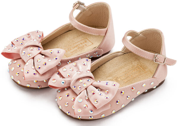 BABYWALKER Γοβάκι Satin με Φιόγκο Ροζ LU6121 - Image 3