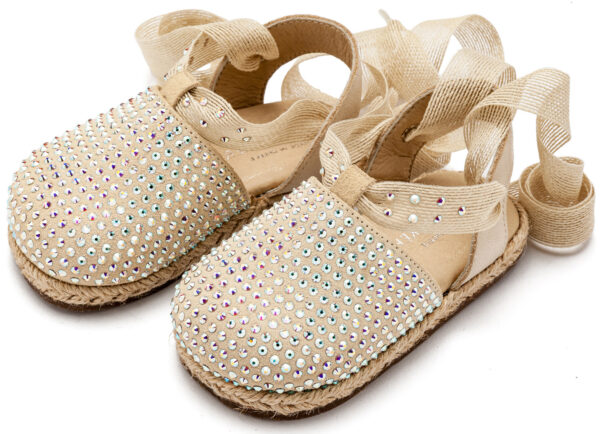 BABYWALKER Εσπαντρίγια με Swarovski Εκρού LU6123 - Image 3