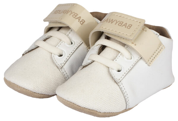 BABYWALKER Βαπτιστικό Sneakers Ελαστικό Κλείσιμο και Μπαρέτα Χρατς MI1092 - Image 3
