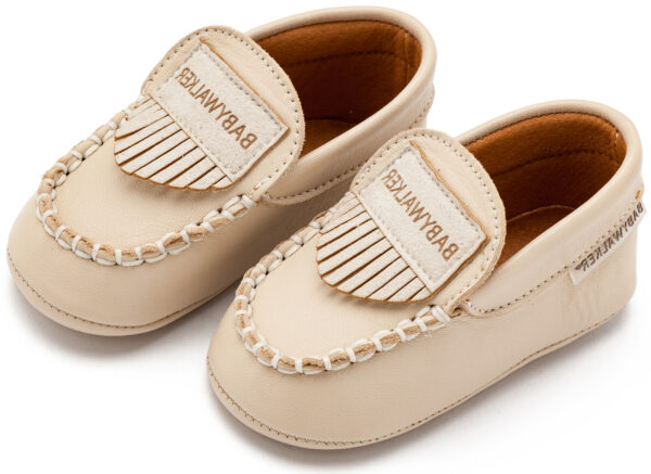 BABYWALKER Βαπτιστικό Δερμάτινο Loafer Εκρού MI1128 - Image 3