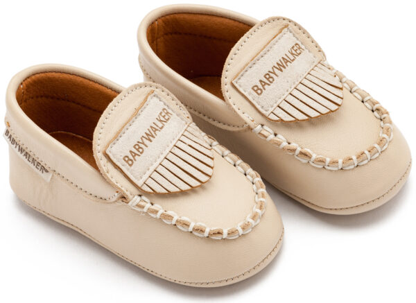 BABYWALKER Βαπτιστικό Δερμάτινο Loafer Εκρού MI1128