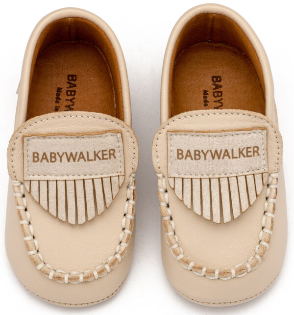 BABYWALKER Βαπτιστικό Δερμάτινο Loafer Εκρού MI1128 - Image 2