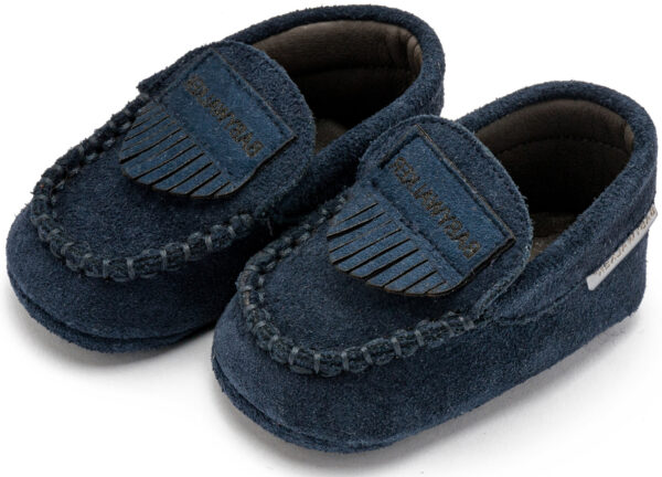 BABYWALKER Βαπτιστικό Δερμάτινο Loafer Μπλε MI1128 - Image 3