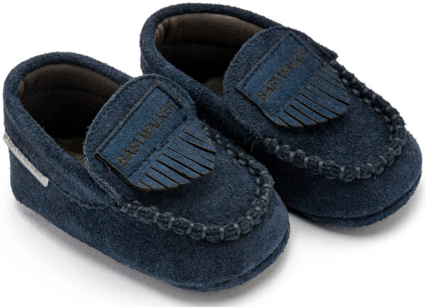 BABYWALKER Βαπτιστικό Δερμάτινο Loafer Μπλε MI1128
