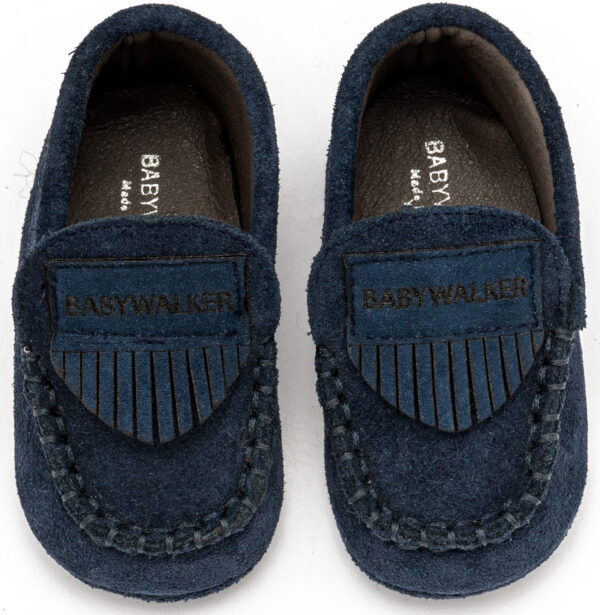 BABYWALKER Βαπτιστικό Δερμάτινο Loafer Μπλε MI1128 - Image 2