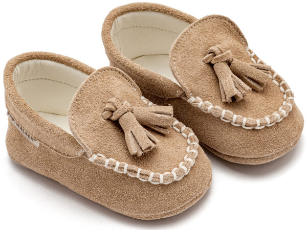 BABYWALKER Βαπτιστικό Καστόρινο Loafer Μπεζ MI1130