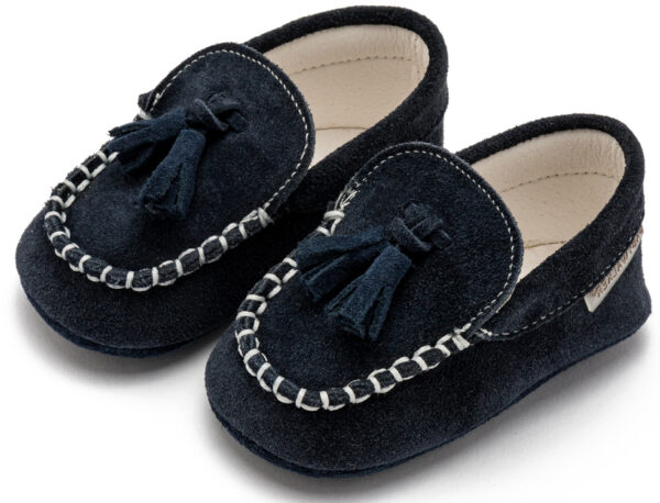 BABYWALKER Βαπτιστικό Καστόρινο Loafer Μπλε MI1130 - Image 3