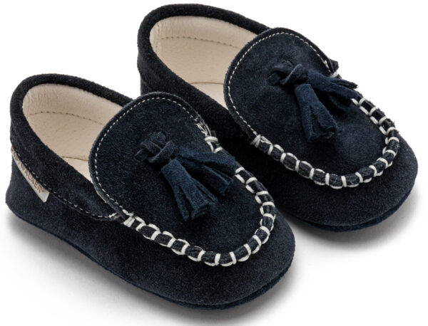BABYWALKER Βαπτιστικό Καστόρινο Loafer Μπλε MI1130