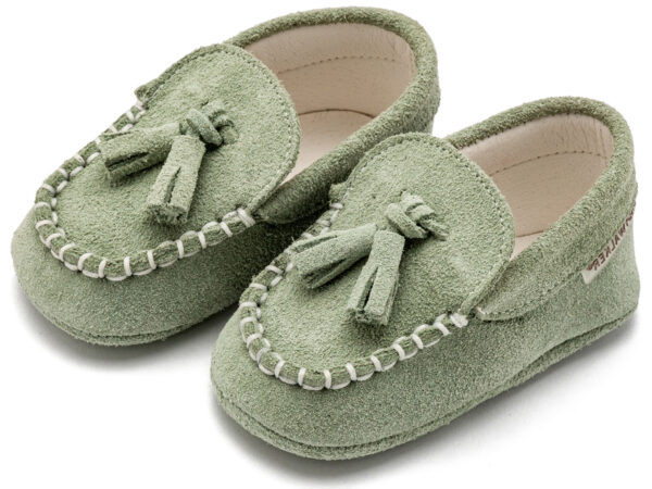 BABYWALKER Βαπτιστικό Καστόρινο Loafer Μέντα MI1130 - Image 3