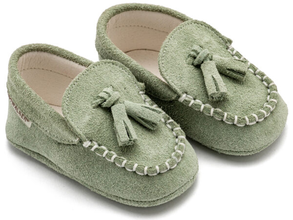 BABYWALKER Βαπτιστικό Καστόρινο Loafer Μέντα MI1130