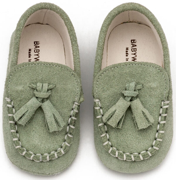BABYWALKER Βαπτιστικό Καστόρινο Loafer Μέντα MI1130 - Image 2