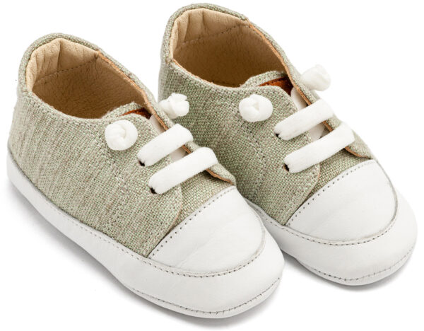 BABYWALKER Βαπτιστικό Δερμάτινο Sneakers Φυστικί MI1131
