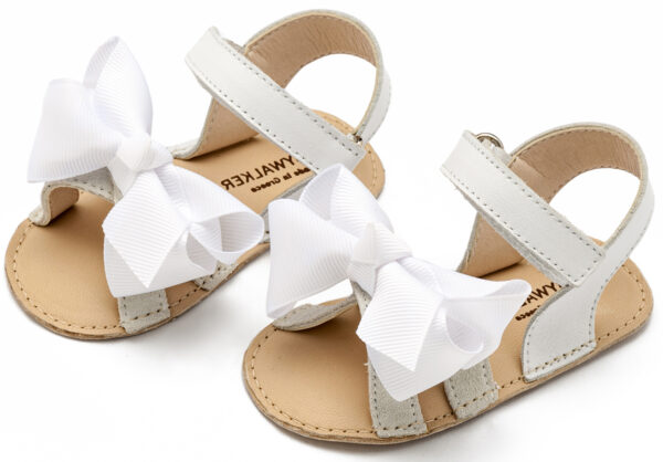 BABYWALKER Βαπτιστικό Πέδιλο με Φιόγκο Gros Grain Λευκό MI1643 - Image 3