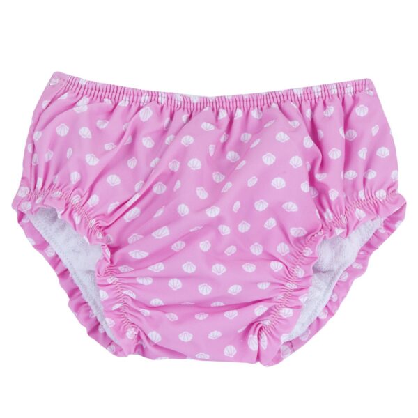 Chicco Βρεφικό Μαγιό Πάνα Βρακάκι Ροζ Με Λευκά Κοχυλάκια