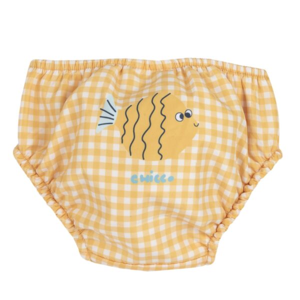 Chicco Βρεφικό Μαγιό Πάνα Βρακάκι Για Αγόρι Κίτρινο Καρό