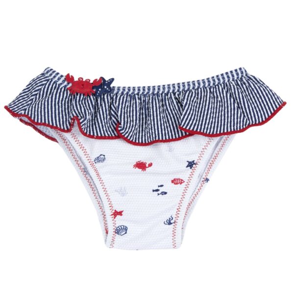 Chicco Βρεφικό Μονοκίνι Μαγιό Λευκό Κόκκινο Μπλε Με Ζωάκια Της Θάλασσας