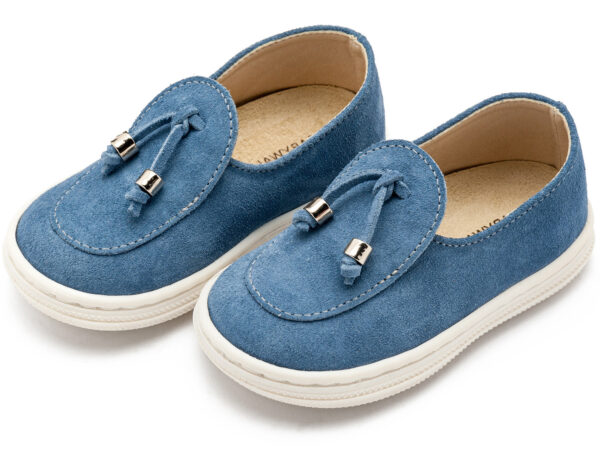 BABYWALKER Καστόρινο Δετό Loafer Μπλε Ρουά BW4295 - Image 3