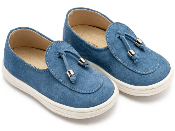 BABYWALKER Καστόρινο Δετό Loafer Μπλε Ρουά BW4295