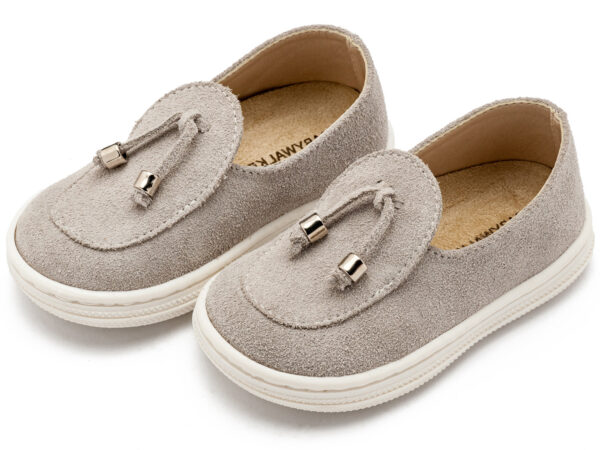 BABYWALKER Καστόρινο Δετό Loafer Γκρι BW4295 - Image 3