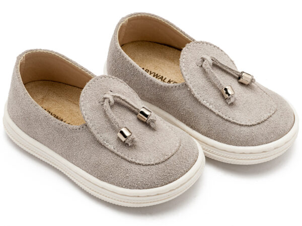 BABYWALKER Καστόρινο Δετό Loafer Γκρι BW4295
