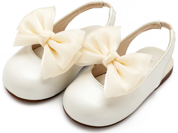BABYWALKER Γαλλικό Σαμπό Με Φιόγκο Chiffon Εκρού BW4852 - Image 3