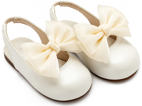 BABYWALKER Γαλλικό Σαμπό Με Φιόγκο Chiffon Εκρού BW4852
