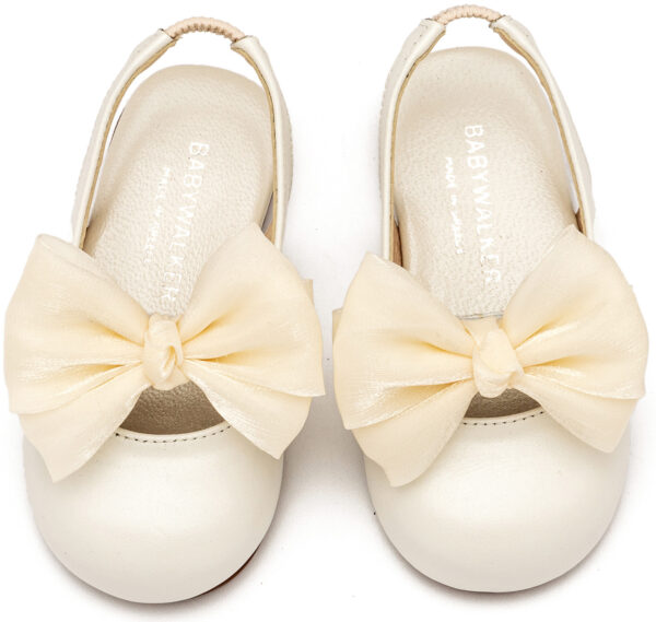 BABYWALKER Γαλλικό Σαμπό Με Φιόγκο Chiffon Εκρού BW4852 - Image 2