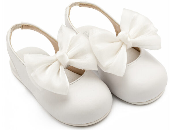 BABYWALKER Γαλλικό Σαμπό με Φιόγκο Chiffon Λευκό BW4852