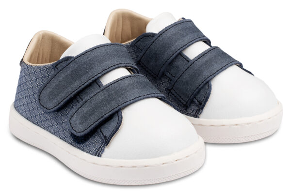 BABYWALKER Sneakers Διπλή Μπαρέτα Χρτατς  Μπλε Ρουά Λευκό PRI2104