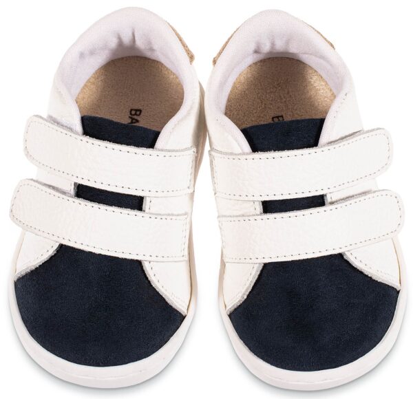 BABYWALKER Δερμάτινα Sneakers Λευκό Μπλε Μπεζ PRI2113 - Image 2