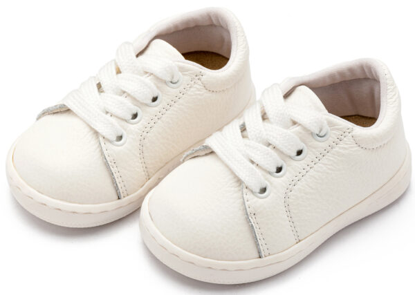 BABYWALKER Δερμάτινο Δετό Sneakers Λευκό PRΙ2119 - Image 3