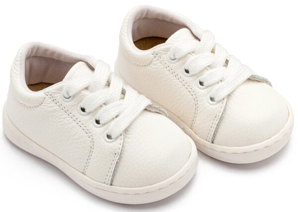 BABYWALKER Δερμάτινο Δετό Sneakers Λευκό PRΙ2119