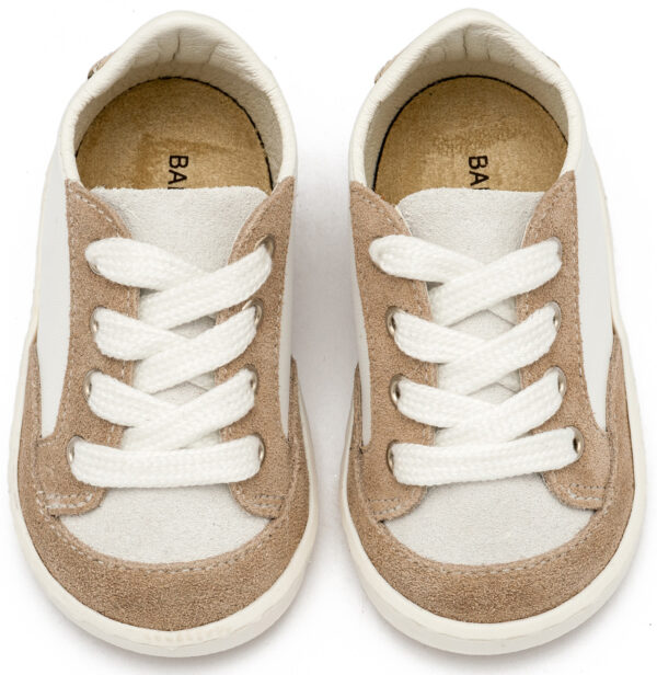 BABYWALKER Δερμάτινο Δετό Sneakers Λευκό Μπεζ PRΙ2120 - Image 2