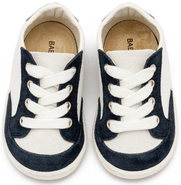 BABYWALKER Δερμάτινο Δετό Sneakers Λευκό Μπλε PRΙ2120 - Image 2