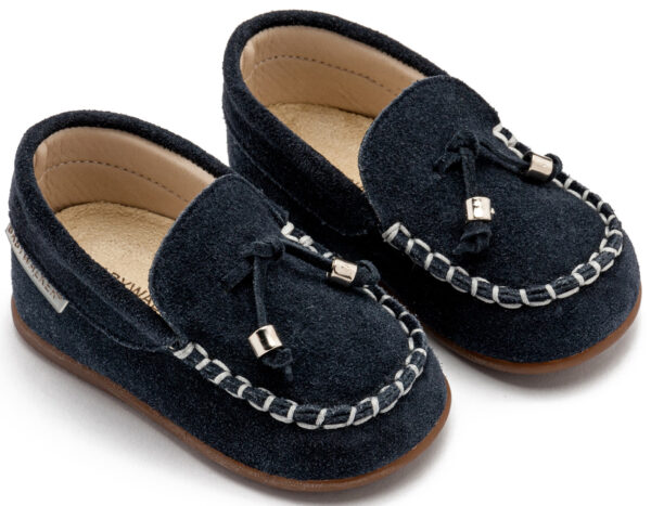 BABYWALKER Καστόρινο Δετό Loafer Μπλε PRI2121