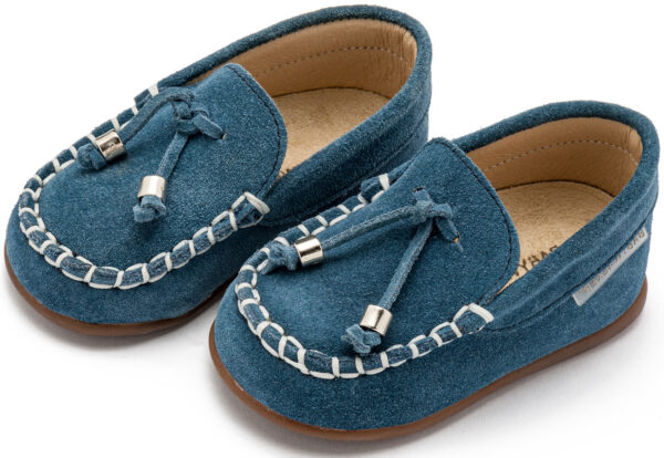 BABYWALKER Καστόρινο Δετό Loafer Μπλε Ρουά PRI2121 - Image 3