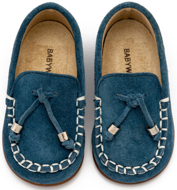 BABYWALKER Καστόρινο Δετό Loafer Μπλε Ρουά PRI2121 - Image 2