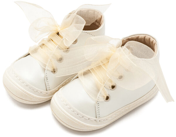 BABYWALKER Σνίκερ Με Κορδέλα Εκρού PRI2644 - Image 3