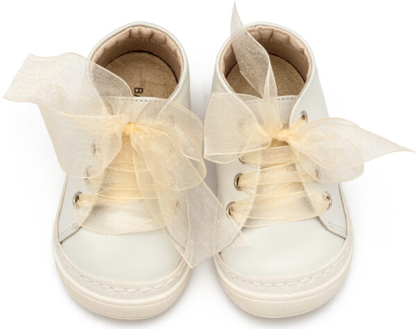 BABYWALKER Σνίκερ Με Κορδέλα Εκρού PRI2644 - Image 2
