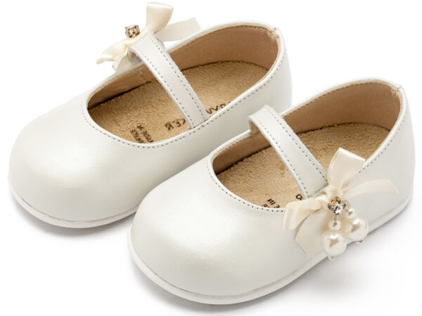 BABYWALKER Γοβάκι Μονή Μπαρέτα Με Φιογκάκι Στο Πλάι Εκρού PRI2646 - Image 3
