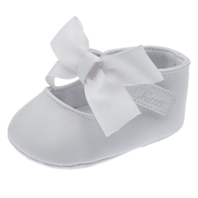 Chicco Βρεφικό Παπούτσι Λευκό "Lace Bow"