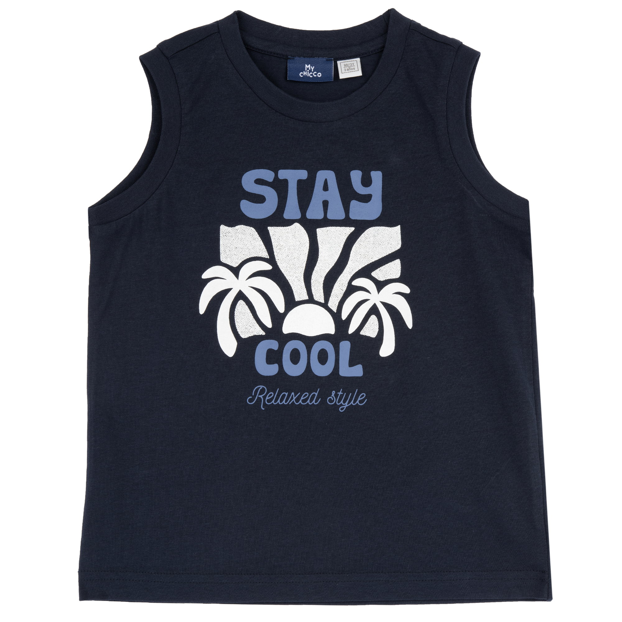 Chicco Παιδική Αμάνικη Μπλούζα "Stay Cool" (Oeko-Tex) Σκούρο Μπλε