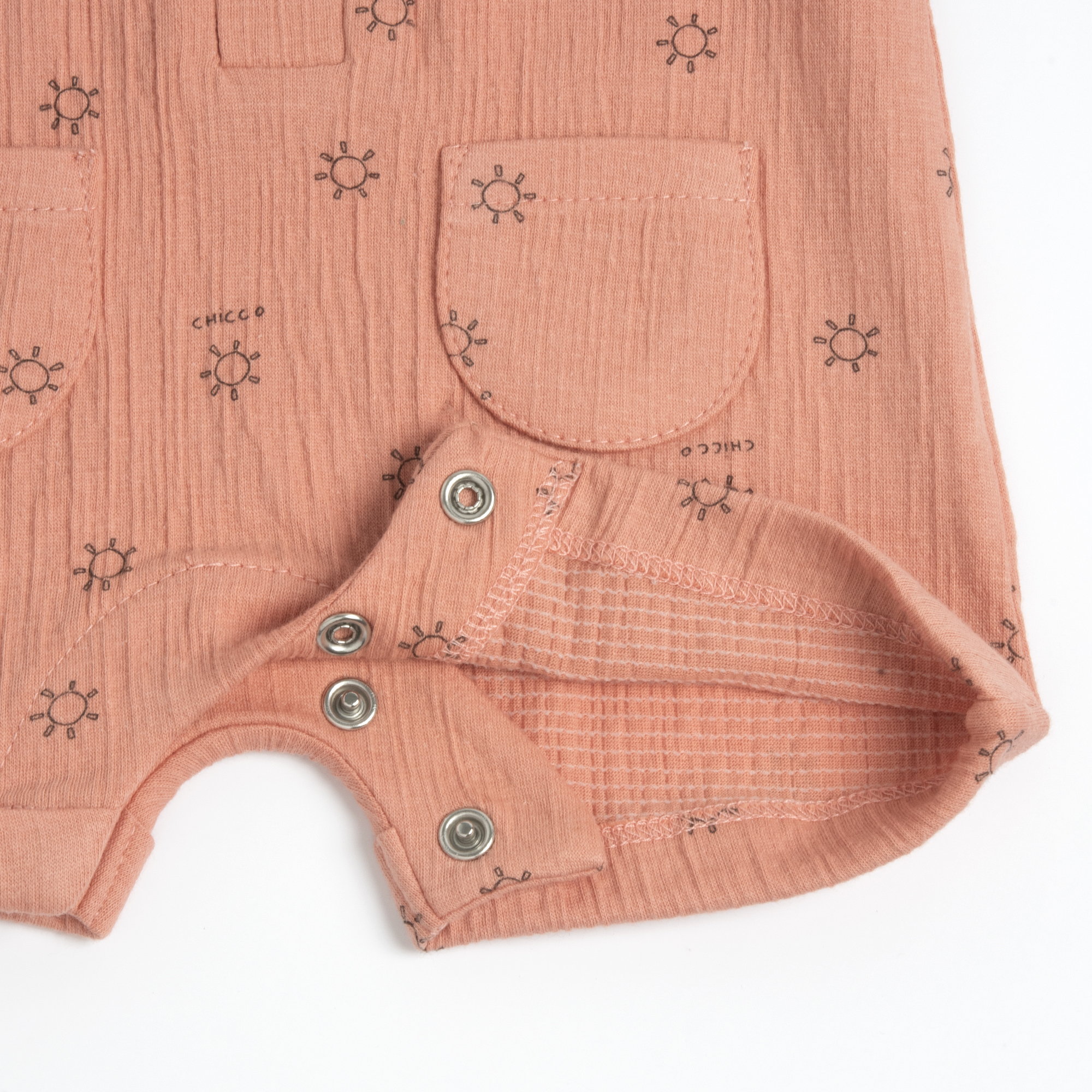 Chicco Βρεφικό Ολόσωμο Φορμάκι Ήλιοι Cotton Waffle (Oeko-Tex) - Image 3