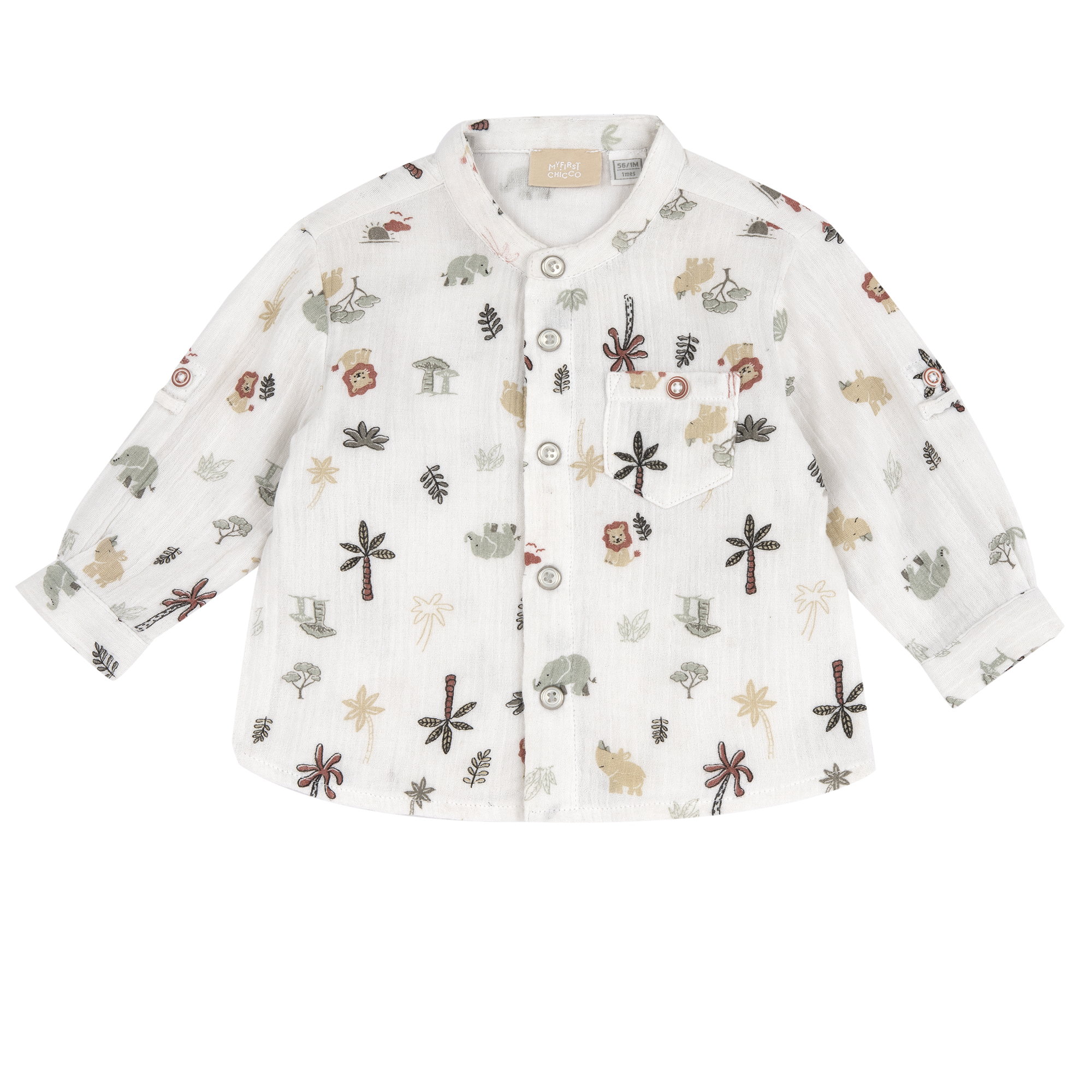 Chicco Βρεφικό Πουκάμισο Muslin "Safari"