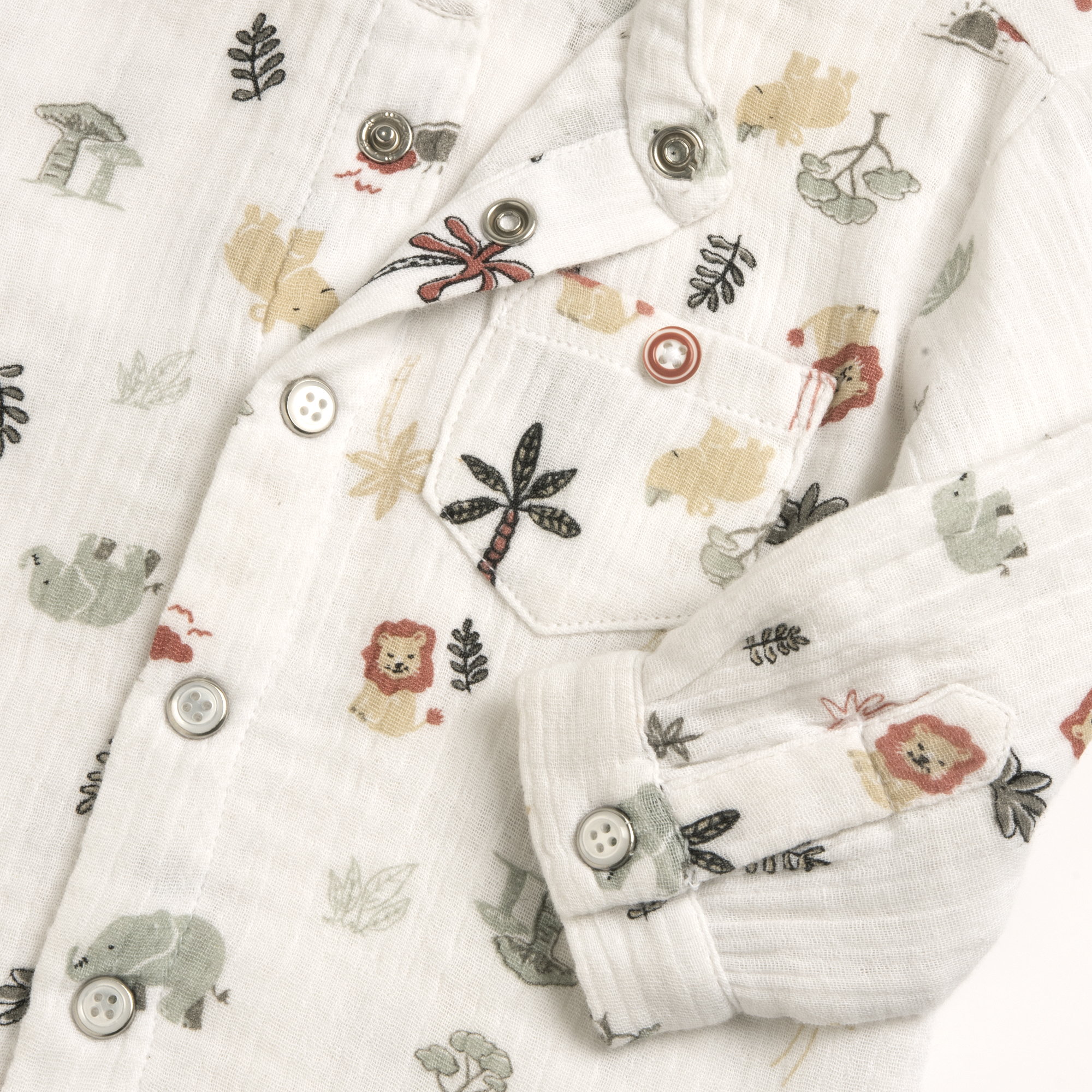 Chicco Βρεφικό Πουκάμισο Muslin "Safari" - Image 3