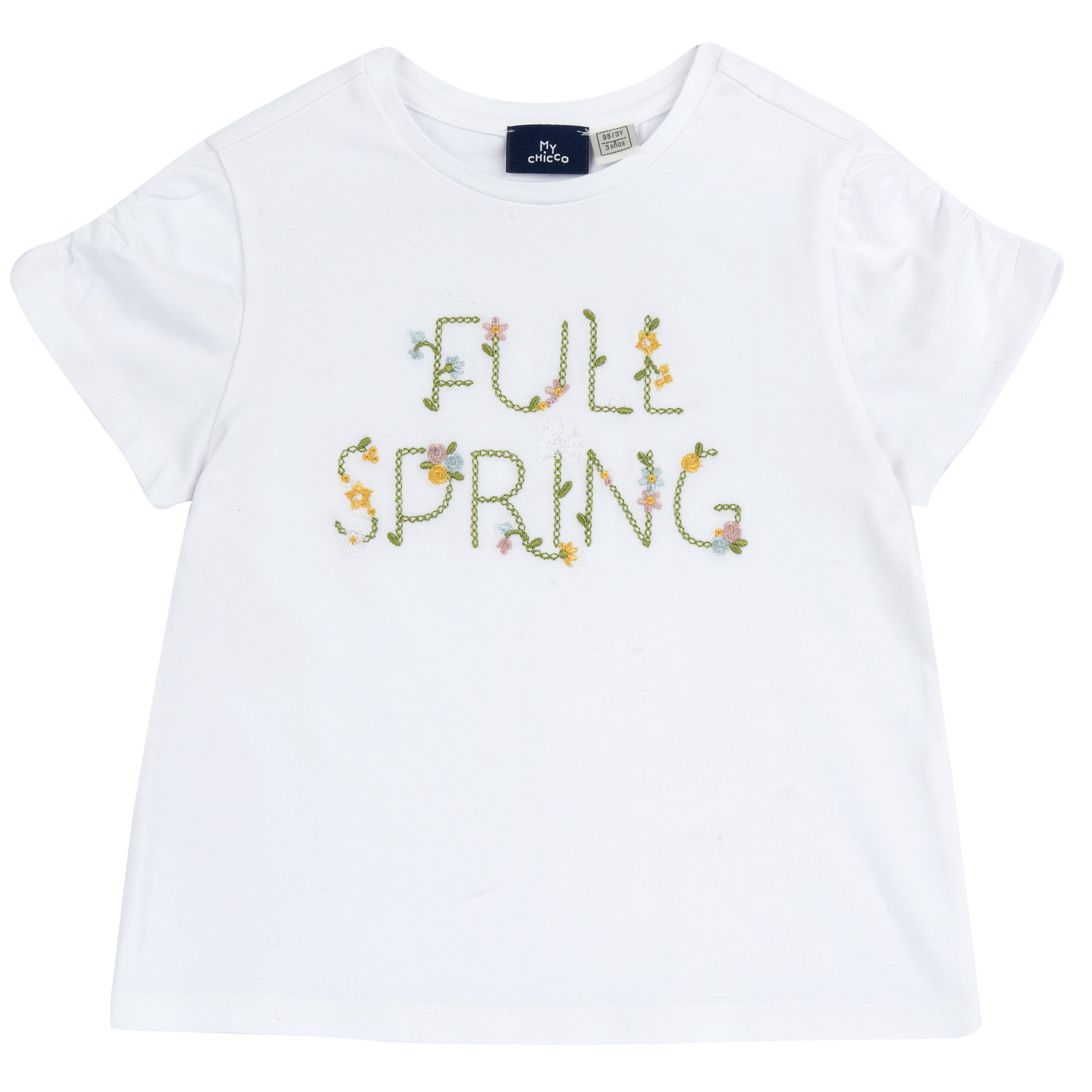 Chicco Παιδικό T-Shirt Λευκό "Full Spring" (Oeko-Tex)