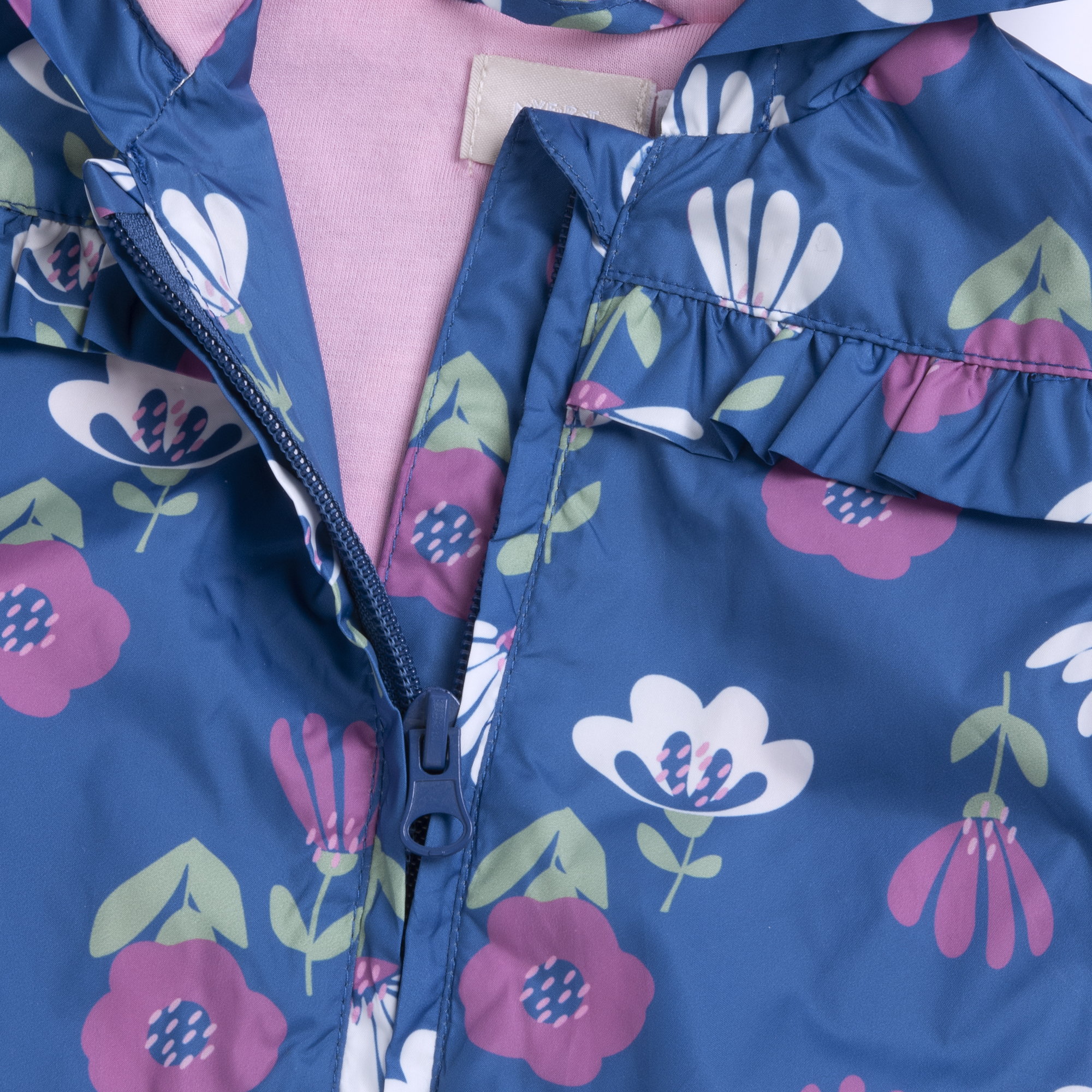 Chicco Βρεφικό Ανοιξιάτικο Μπουφάν Μπλε Φλοράλ Eco-Friendly - Image 4